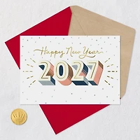 Bold Geometric 2027 Year-Dated New Year Card for only USD 3.99 | Hallmark