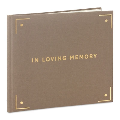 In Loving Memory Taupe Linen Guest Book for only USD 26.99 | Hallmark