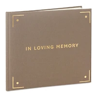 In Loving Memory Taupe Linen Guest Book for only USD 26.99 | Hallmark