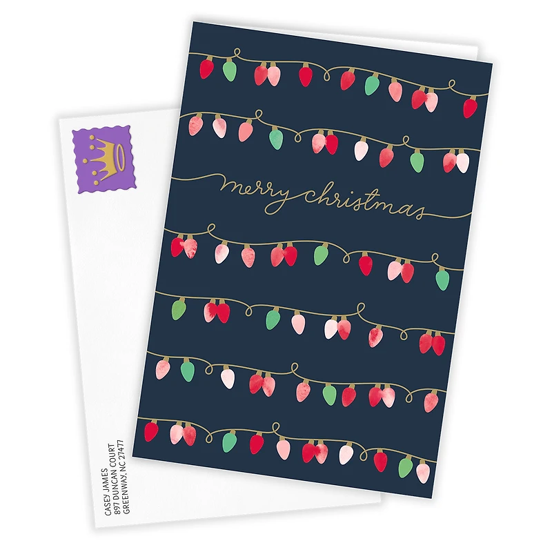 Whimsical String Lights Custom Christmas Card for only USD 4.99 | Hallmark