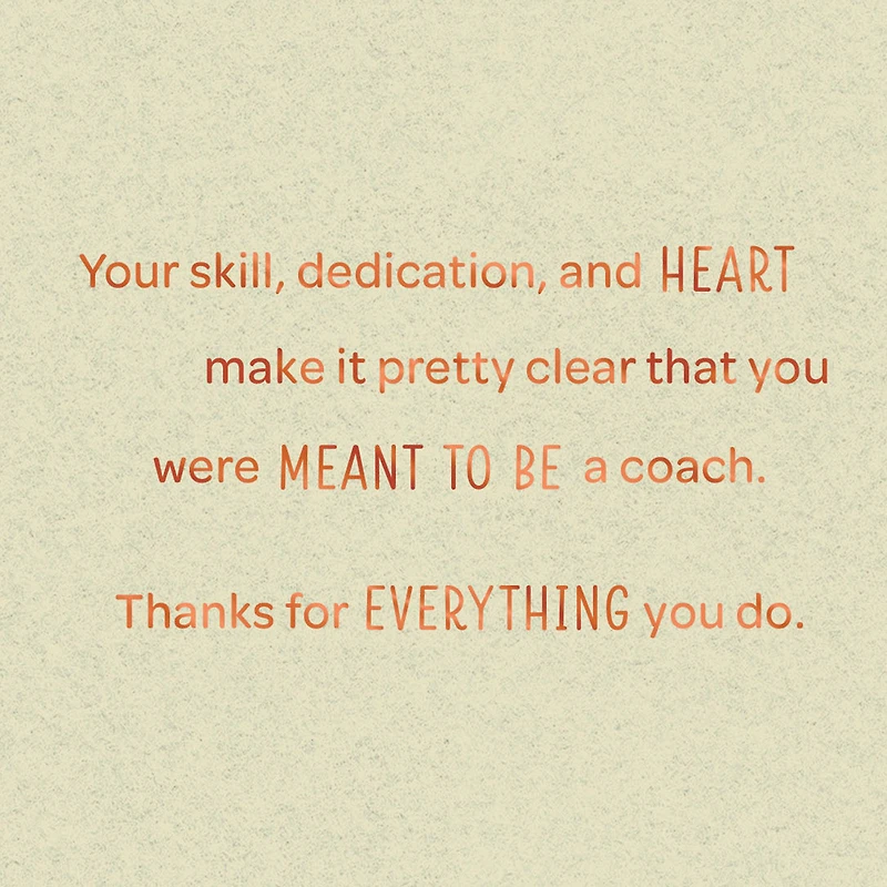 Best Coach Ever Thank You Card for only USD 2.99 | Hallmark