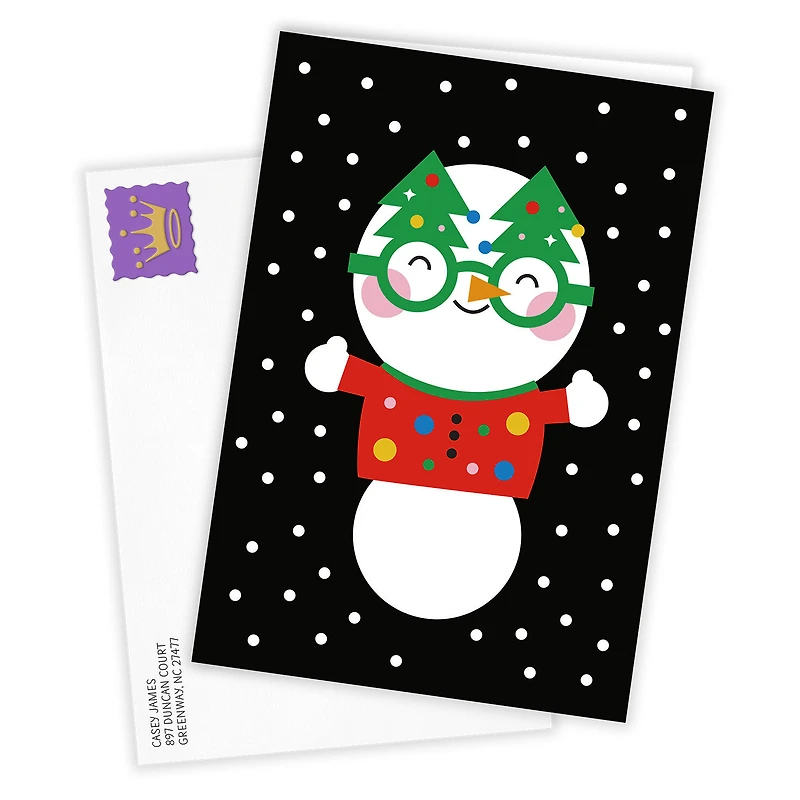 Modern Snowman Custom Holiday Card for only USD 4.99 | Hallmark