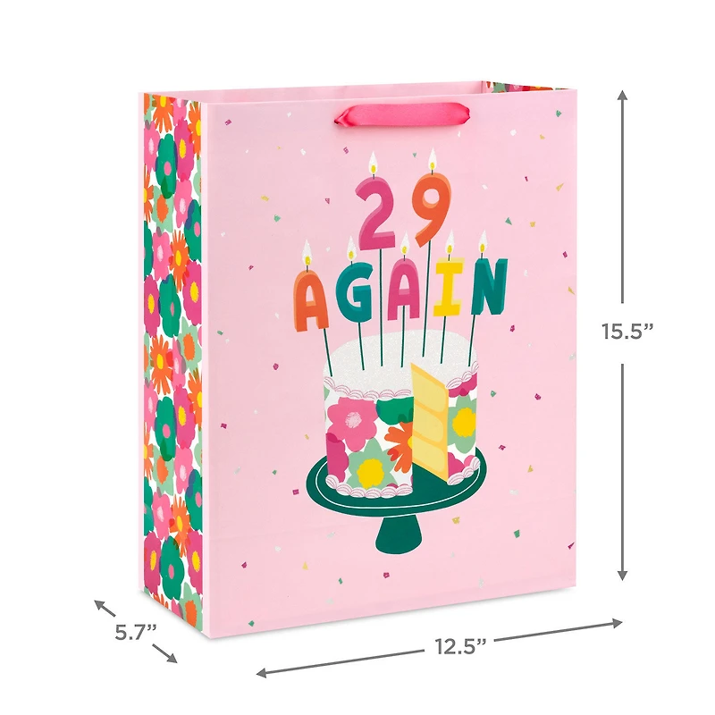 15.5" 29 Again Cake and Candles Extra-Large Birthday Gift Bag for only USD 5.49 | Hallmark
