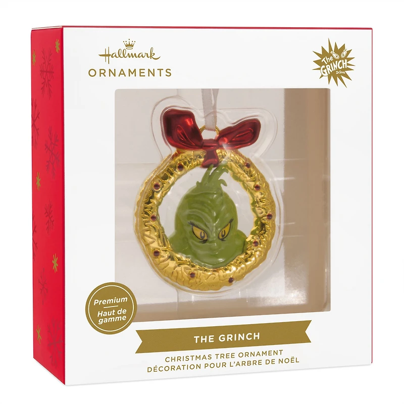 Dr. Seuss's How the Grinch Stole Christmas!™ Grinch in Wreath Metal Hallmark Ornament for only USD 17.49 | Hallmark