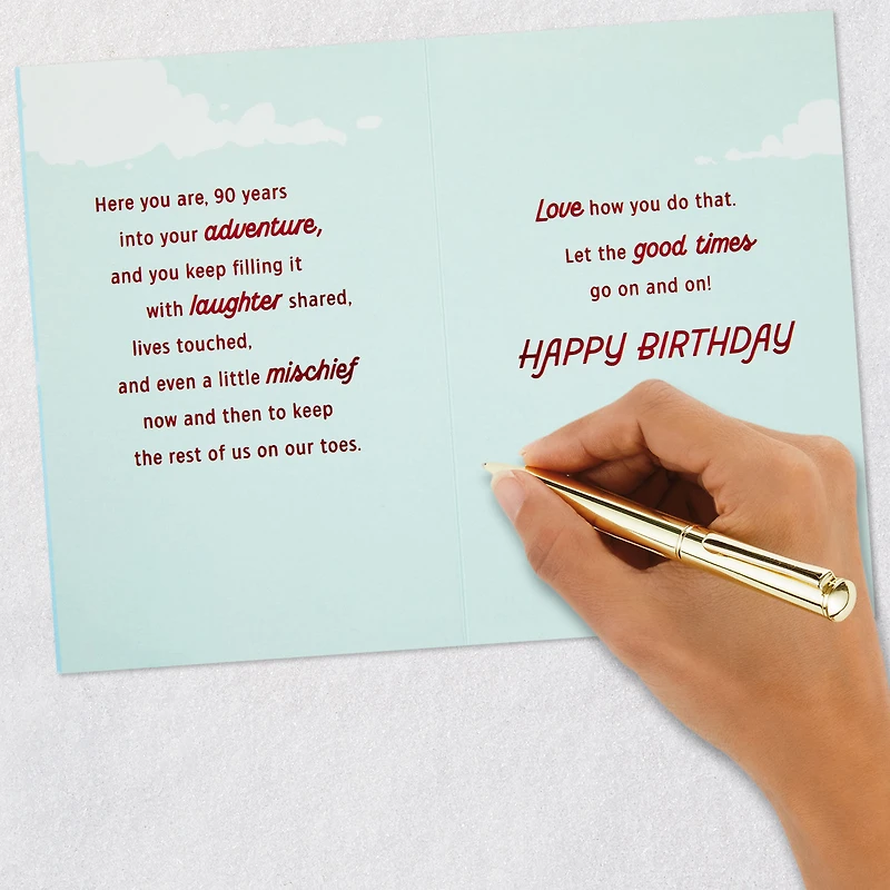 Love How You Live Your Adventure 90th Birthday Card for only USD 5.59 | Hallmark
