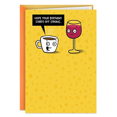 Coffee and Wine Funny Birthday Card for Adult for only USD 3.99 | Hallmark