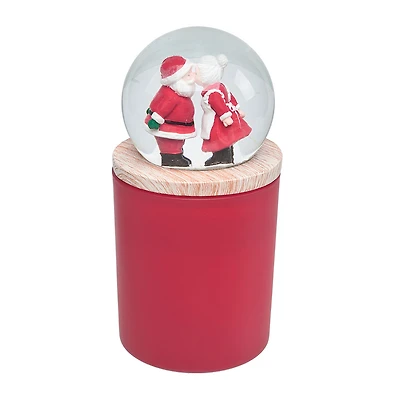 Red Peppermint Scented Santa and Mrs. Claus Snow Globe Candle for only USD 19.99 | Hallmark