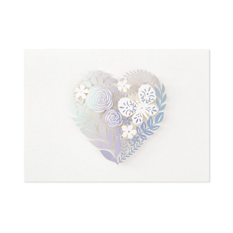 Floral Laser Foil Heart Blank Note Cards, Box of 8 for only USD 14.99 | Hallmark