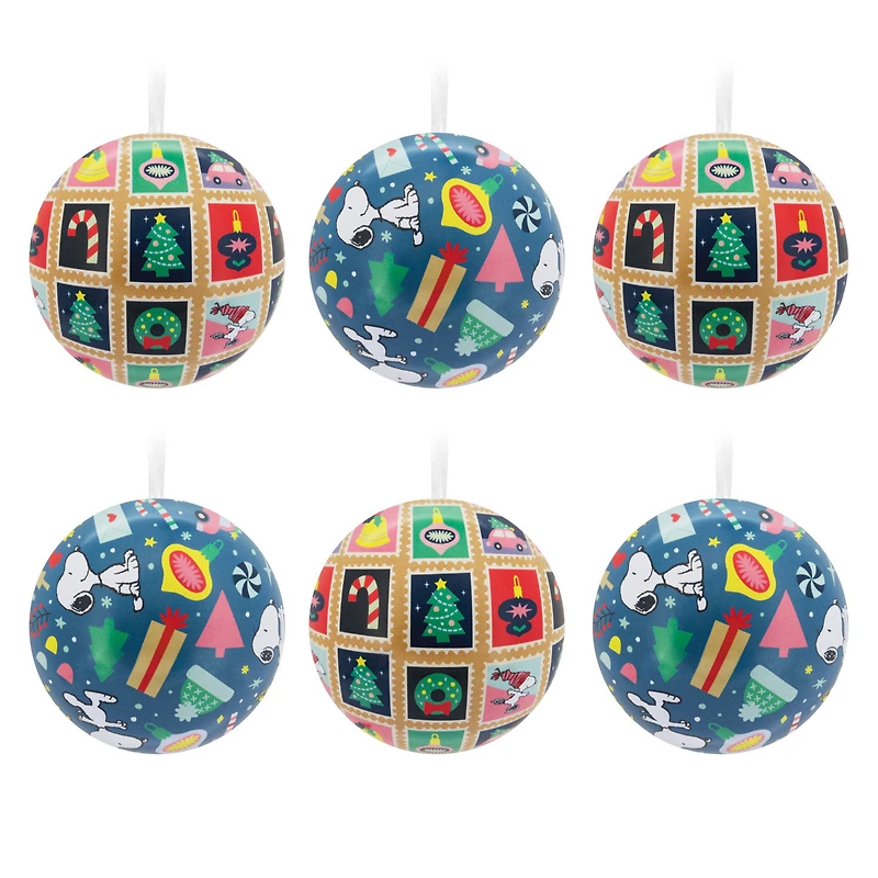Peanuts® Tin Ball Hallmark Ornaments, Set of 12 for only USD 31.49 | Hallmark