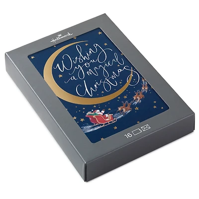Santa and Crescent Moon Boxed Christmas Cards, Pack of 16 for only USD 15.49 | Hallmark