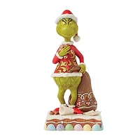 Jim Shore Grinch With Presents Eating Gingerbread Figurine, 8" for only USD 69.99 | Hallmark
