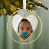 Gold Heart Metal Personalized Ornament, Custom Photo for only USD 30.99 | Hallmark