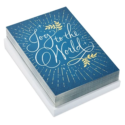 Joy to the World on Blue Boxed Christmas Cards, Pack of 40 for only USD 15.49 | Hallmark