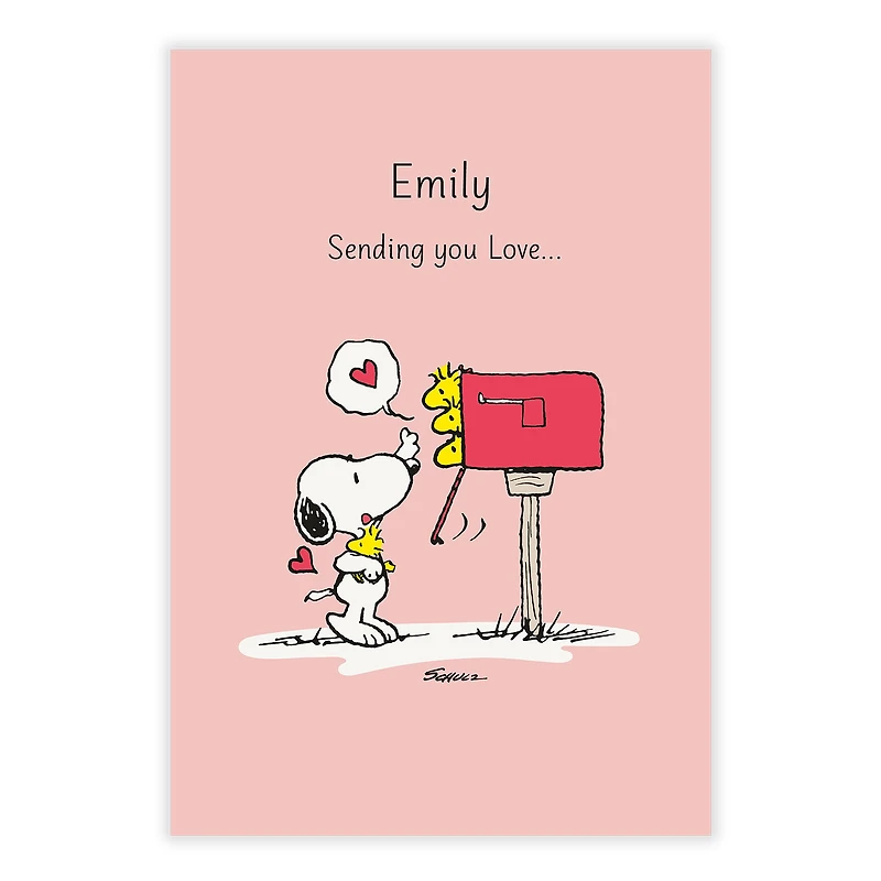 Peanuts® Snoopy Sending Love Custom Card for only USD 4.99 | Hallmark