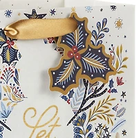 9.6" Snowman Silhouette on Holiday Toile Medium Gift Bag for only USD 3.99 | Hallmark
