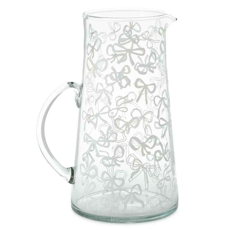 Lacey Chabert Collection Bow Illustrated Glass Pitcher, 45 oz. for only USD 24.99 | Hallmark
