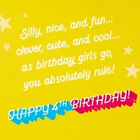 Girl, You Rule 4th Birthday Card With Wearable Sunglasses for only USD 4.99 | Hallmark