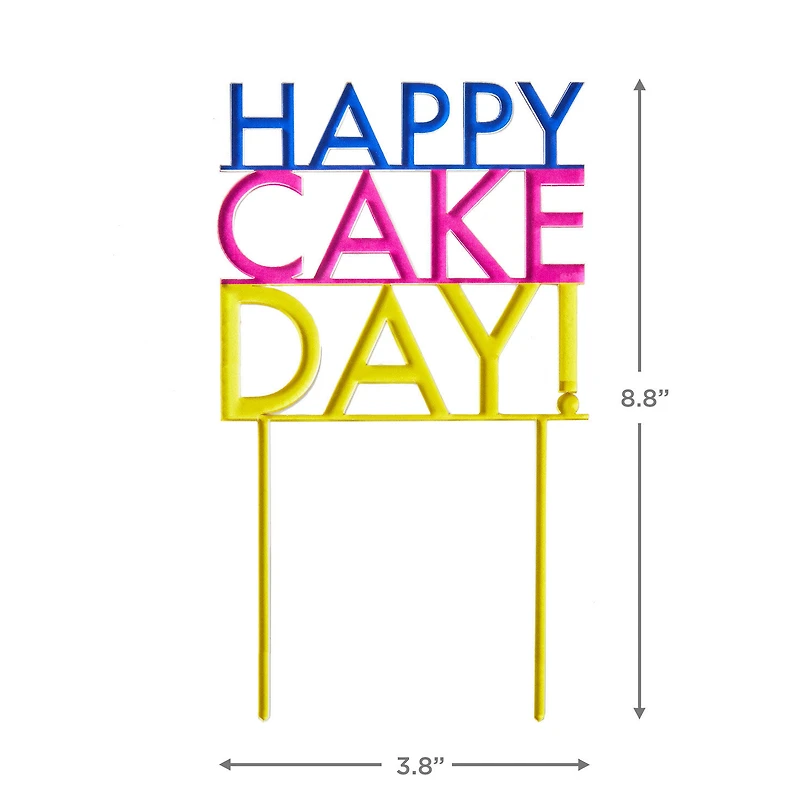 Cake Day Vibrant Lettering Birthday Cake Topper for only USD 5.99 | Hallmark