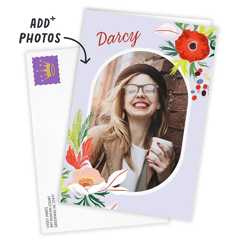 Bright Flowers and Oval Frame Custom Card for only USD 4.99 | Hallmark