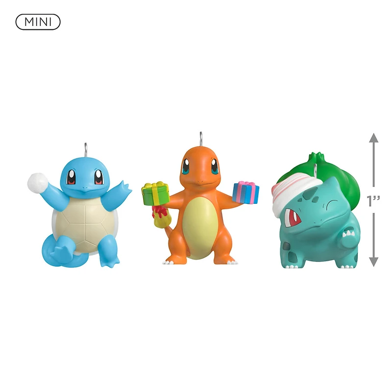 Mini Pokémon Squirtle, Charmander, Bulbasaur Ornaments, Set of 3 for only USD 34.99 | Hallmark