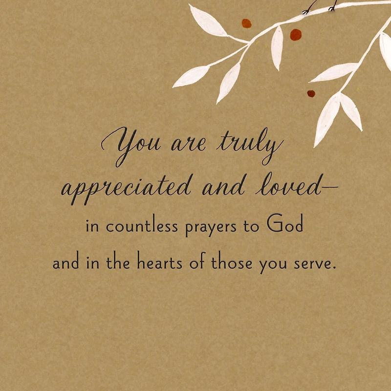 Truly Appreciated and Loved Religious Clergy Appreciation Card for Pastor and Family for only USD 2.99 | Hallmark