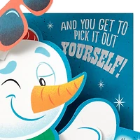 Something Cool Snowman Funny Pop-Up Money Holder Christmas Card for only USD 5.99 | Hallmark