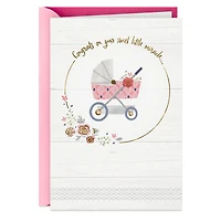 Sweet Little Miracle, Big Love New Baby Girl Card for only USD 2.99 | Hallmark
