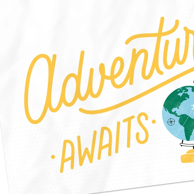 "Adventure Awaits" Globe Graduation Cocktail Napkins, Pack of 20 for only USD 4.49 | Hallmark