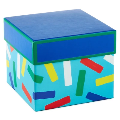 5" Square Colorful Confetti on Blue Gift Box for only USD 7.29 | Hallmark