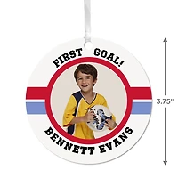 Soccer Round Metal Personalized Ornament