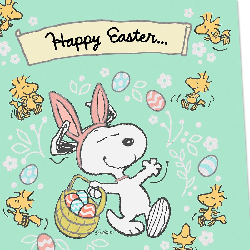 Peanuts® Snoopy Easter Bunny and Woodstock Easter Card for All for only USD 2.00 | Hallmark
