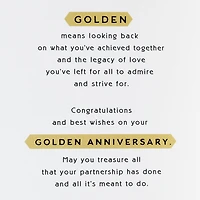 Golden Means 50th Anniversary Card for only USD 5.59 | Hallmark