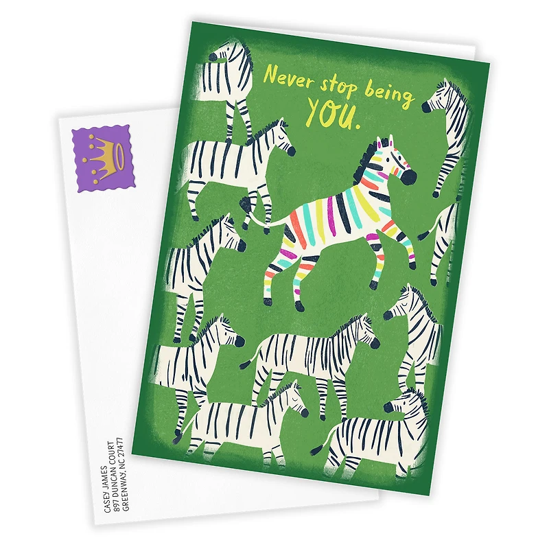 Never Stop Being You Zebras Custom Card for only USD 4.99 | Hallmark