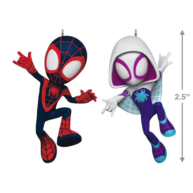 Marvel Spidey and His Amazing Friends Spin and Ghost-Spider Ornaments, Set of 2 for only USD 29.99 | Hallmark