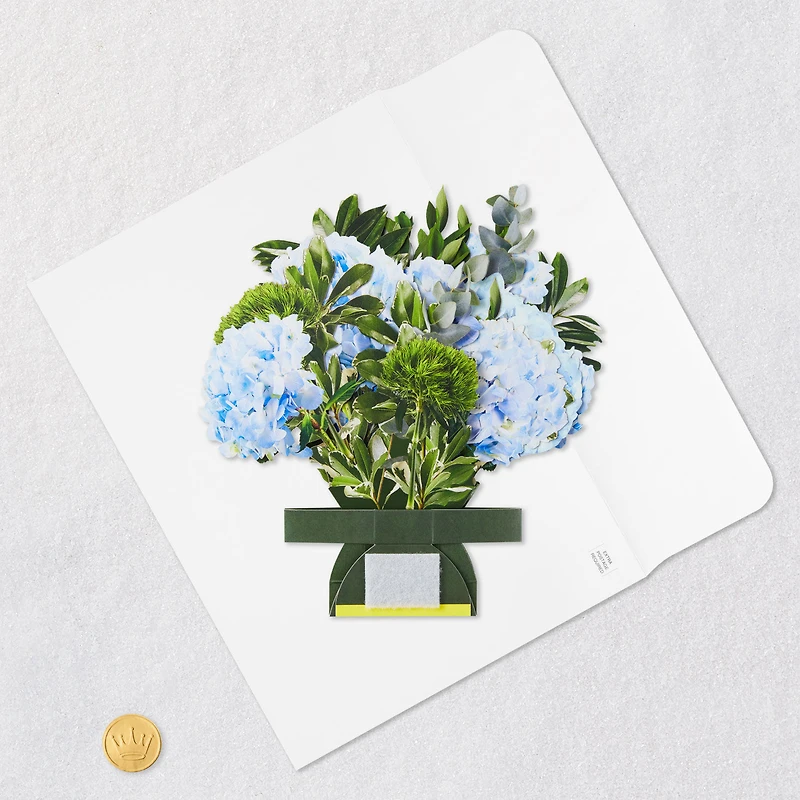 Build-a-Bouquet Blue Hydrangeas Pop-Up Paper Flowers for only USD 9.99 | Hallmark