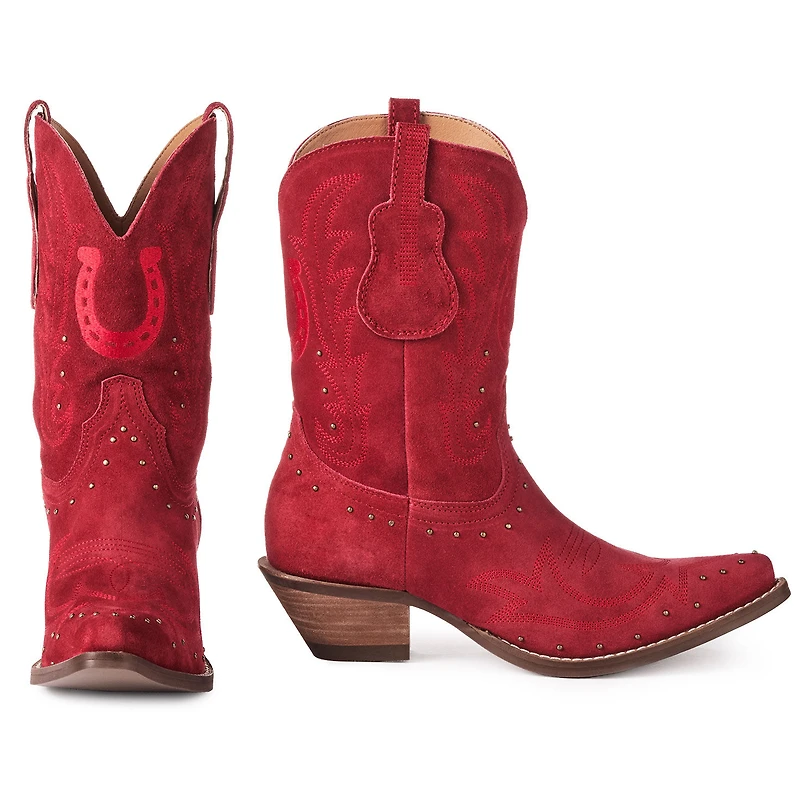 Hallmark x Opry® Merlot Suede Women's Cowboy Boots by Dingo for only USD 169.95 | Hallmark