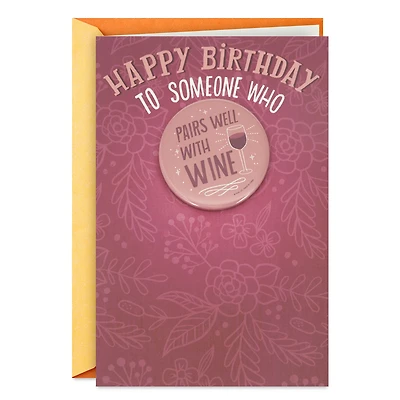 Sassy, Kick-Assy, Fun-in-Your-Glassy Birthday Card With Detachable Button for only USD 6.99 | Hallmark