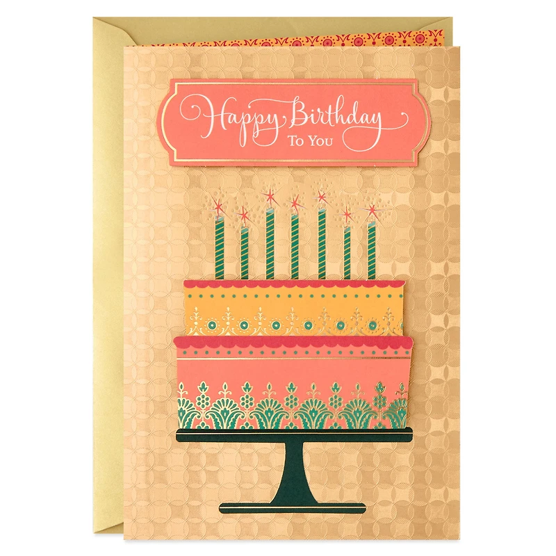 Happy Moments Ornate Cake Birthday Card for only USD 5.99 | Hallmark