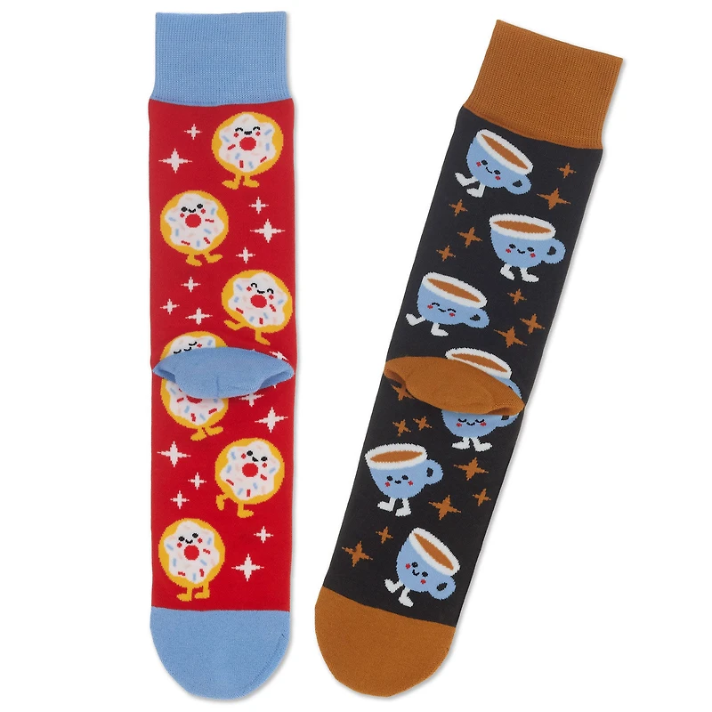 Better Together Donut and Coffee Funny Crew Socks for only USD 12.99 | Hallmark
