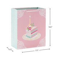 9.6" Elegant Cake Slice Medium Birthday Gift Bag for only USD 3.99 | Hallmark