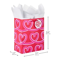 9.6" Looped Hearts Medium Valentine's Day Gift Bag With Tissue Paper for only USD 5.99 | Hallmark