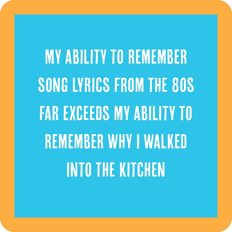 Drinks on Me '80s Song Lyrics Funny Coaster for only USD 4.99 | Hallmark
