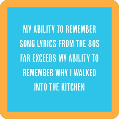 Drinks on Me '80s Song Lyrics Funny Coaster for only USD 4.99 | Hallmark