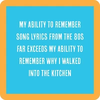 Drinks on Me '80s Song Lyrics Funny Coaster for only USD 4.99 | Hallmark