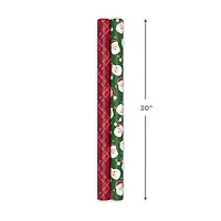 Santa Faces and Red Plaid 2-Pack Wrapping Paper Roll Bundle, 160 sq. ft. total for only USD 19.99 | Hallmark