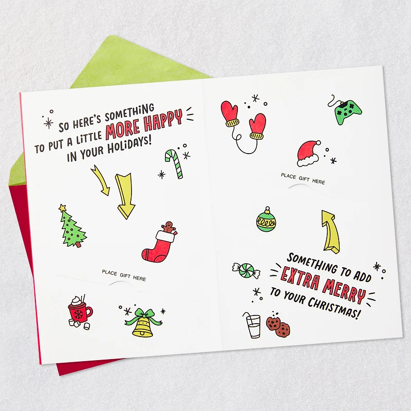 Extra Merry Money Holder Christmas Card for 3 Gift Cards for only USD 5.99 | Hallmark