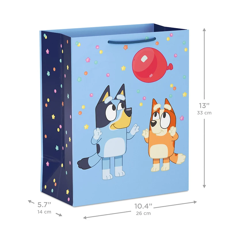 13" Bluey and Bingo With Red Balloon Large Gift Bag for only USD 4.49 | Hallmark