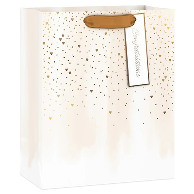 9.6" Metallic Wash With Gold Hearts Medium Gift Bag for only USD 4.49 | Hallmark