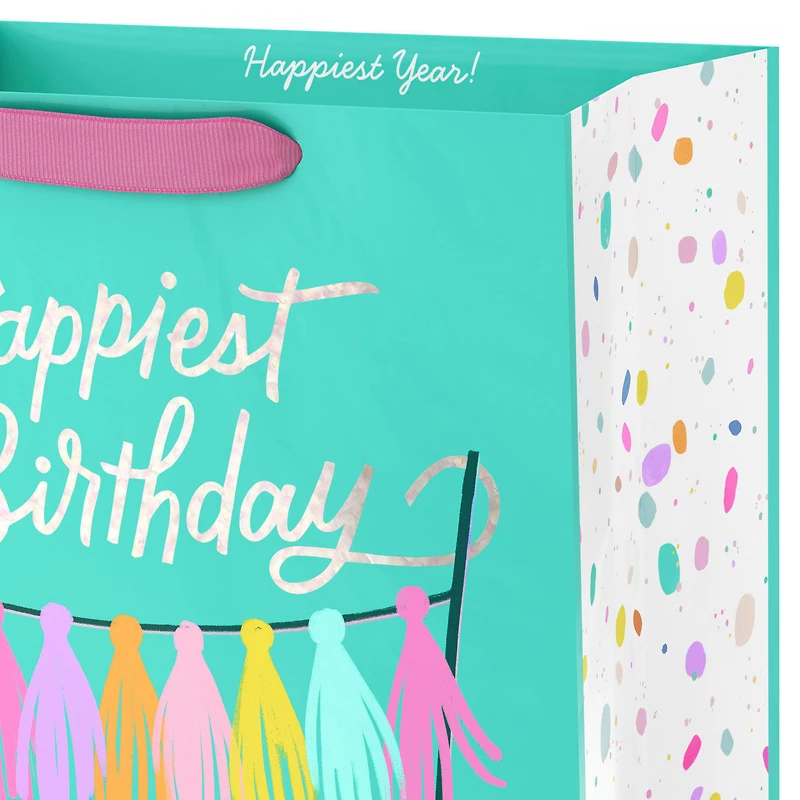 13" Birthday Cake on Aqua Large Gift Bag for only USD 4.99 | Hallmark