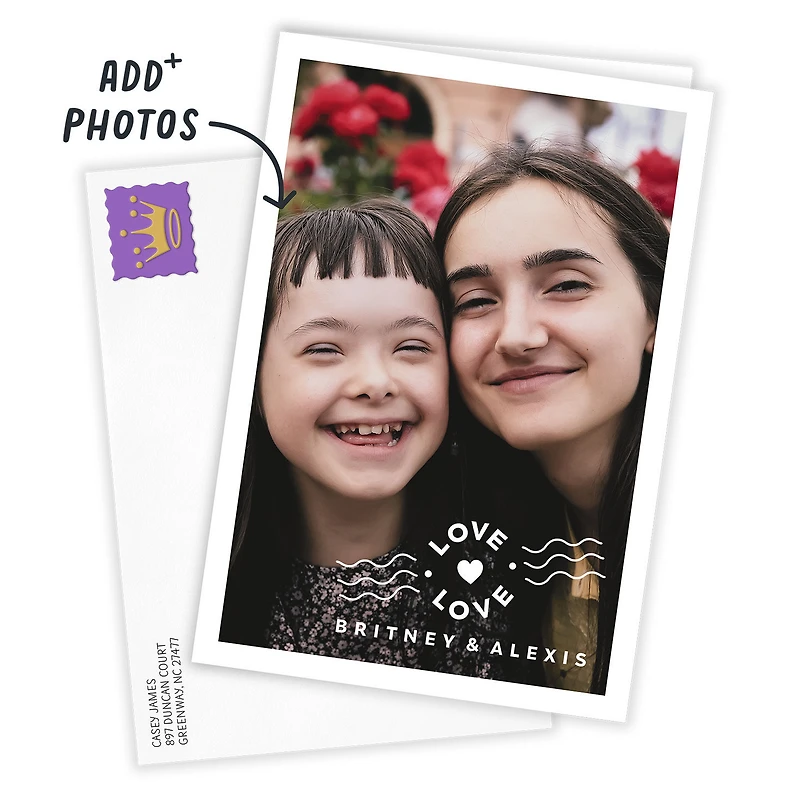 Personalized Heart Postmark Love Photo Card for only USD 4.99 | Hallmark